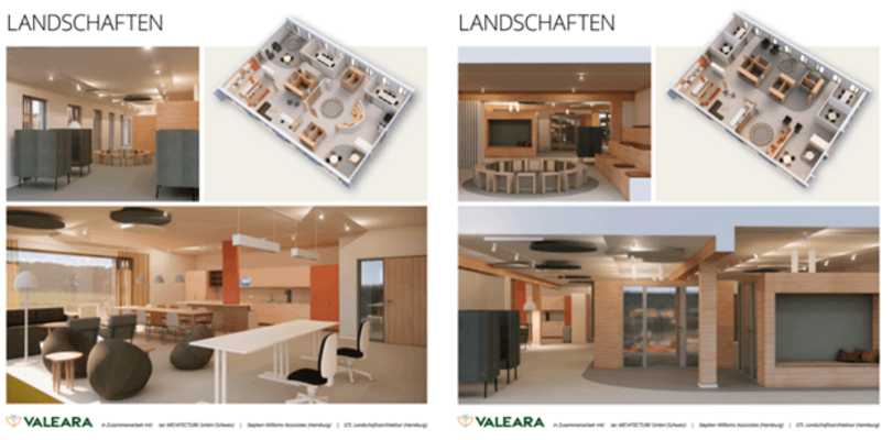 Concept-Bilder, wie die Innenräume von Bochum gestaltet werden sollen